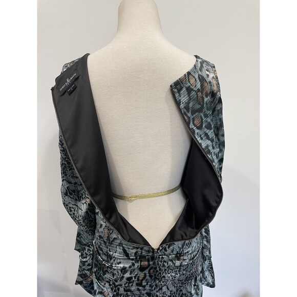 Guess By Marciano Leopard Dress Bodycon Wedding Guest‎ Night Out Cocktail Small - Picture 6 of 7